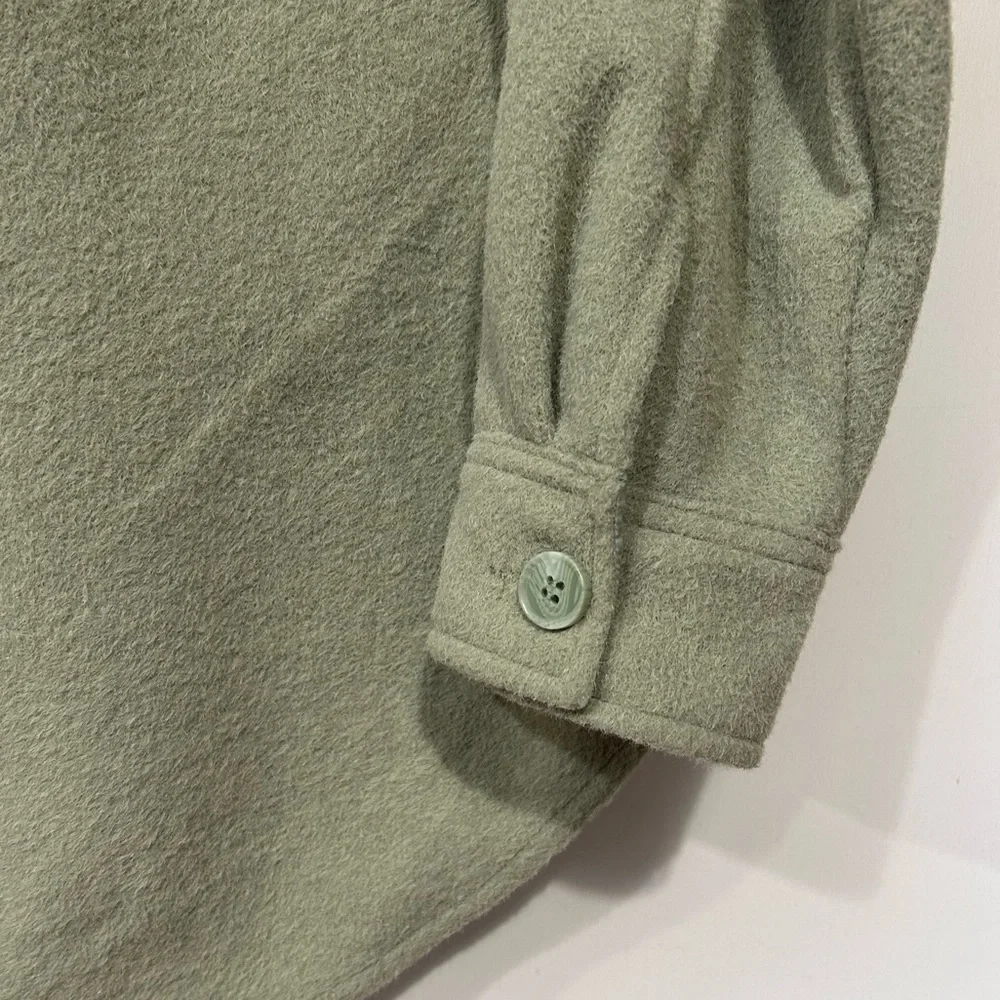 Joie Boyfriend Shacket Sage Green Medium Blogger Favorite Button Down Jacket - Picture 5 of 8